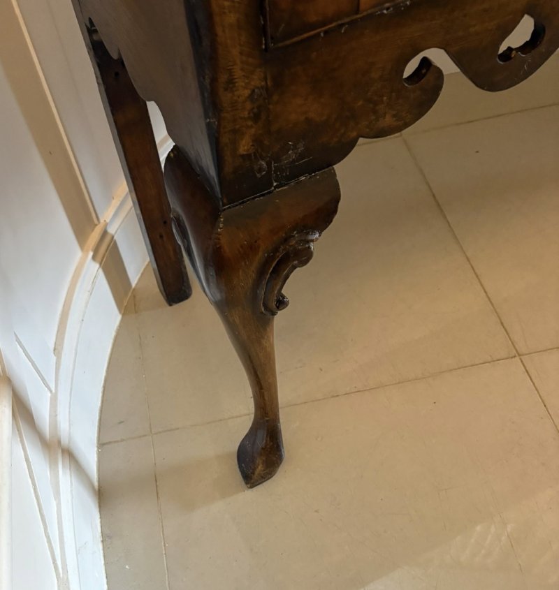 Antique Georgian Style Oak Dresser Base Sideboard Cabriole Leg Console Table - Image 10